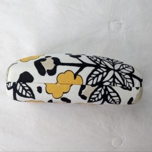 🎄 Vera Bradley EUC Go Wild Clamshell hard eyeglasses case lens wipe yellow